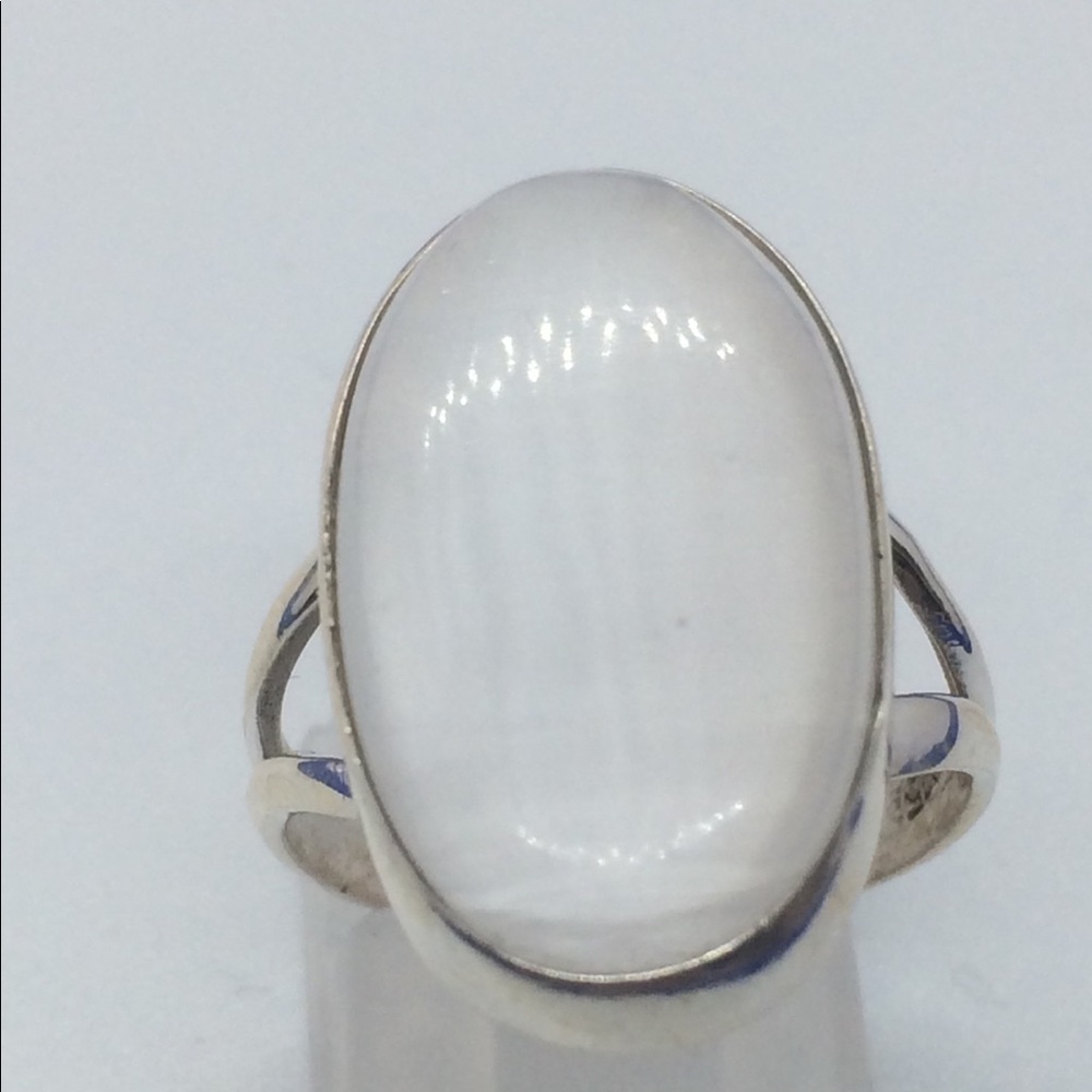 ✳️SELENITE STERLING SILVER HANDCRAFTED RING
